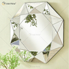 Espelho VXin WXM-1719 Moden Prata Vidro 3D Decorativo Espelho de Parede Decoração de Casa para Sala de Estar Quarto