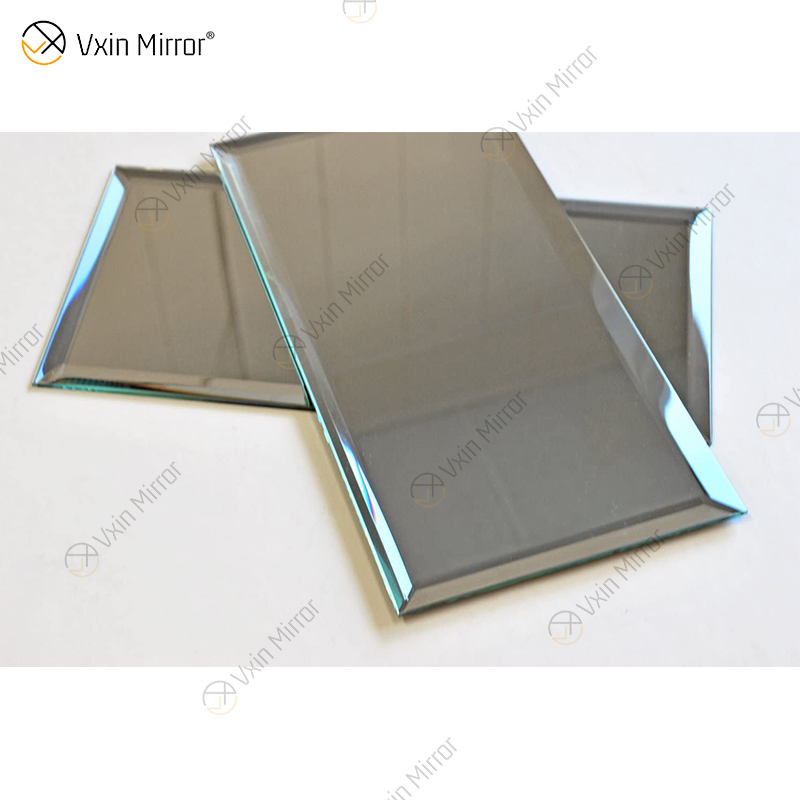 Espelho de borda chanfrada personalizado moderno telha cerâmica lobby decoração de parede para casa venda imperdível espelho arte de parede decoração de casa para uso doméstico