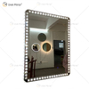 WXDL-119 3 cores luz frontal interruptor de alimentação à prova d'água prata branco moldura de cristal de alumínio 4mm espelho de proteção ambiental