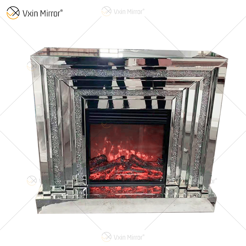 WXWF-1093 Lareira de espelho flutuante de cristal cintilante diamantes com inserções em venda imperdível personalizável