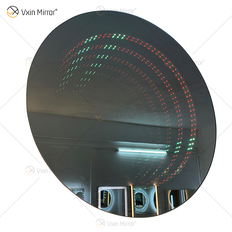 WXDL-114 LED Controle Remoto Fonte de alimentação à prova d'água de 6 cores RGB Espelho de túnel de luz sem moldura montado na parede