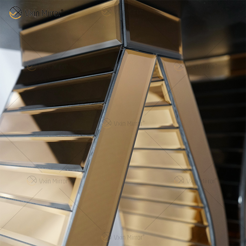 Mesa de console de espelho para móveis simples geométrico prismático moderno WXF-129