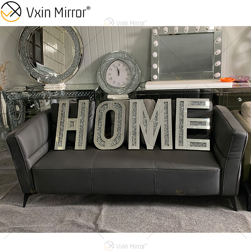 AMOR E CASA Decoração de casa doce e adorável Espelhos Morden Wall Decoração Diamante