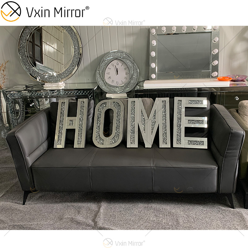 AMOR E CASA Decoração de casa doce e adorável Espelhos Morden Wall Decoração Diamante