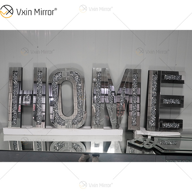 AMOR E CASA Decoração de casa doce e adorável Espelhos Morden Wall Decoração Diamante