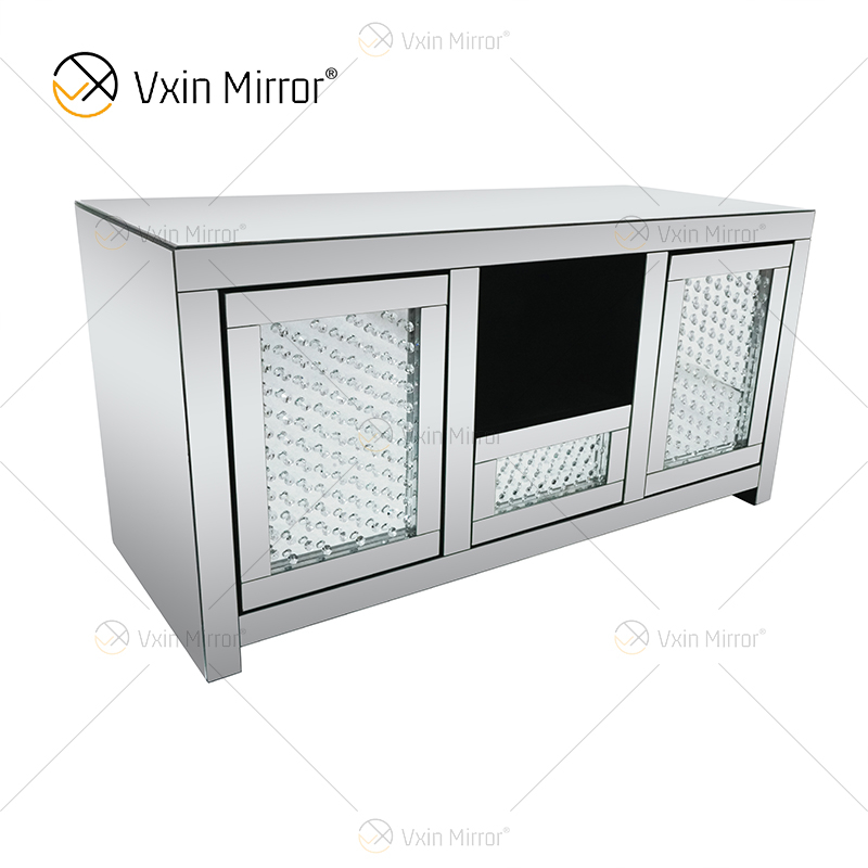 Venda imperdível 2019 móveis prata diamante cristal suportes de armário de TV 1 sorteio 2 portas