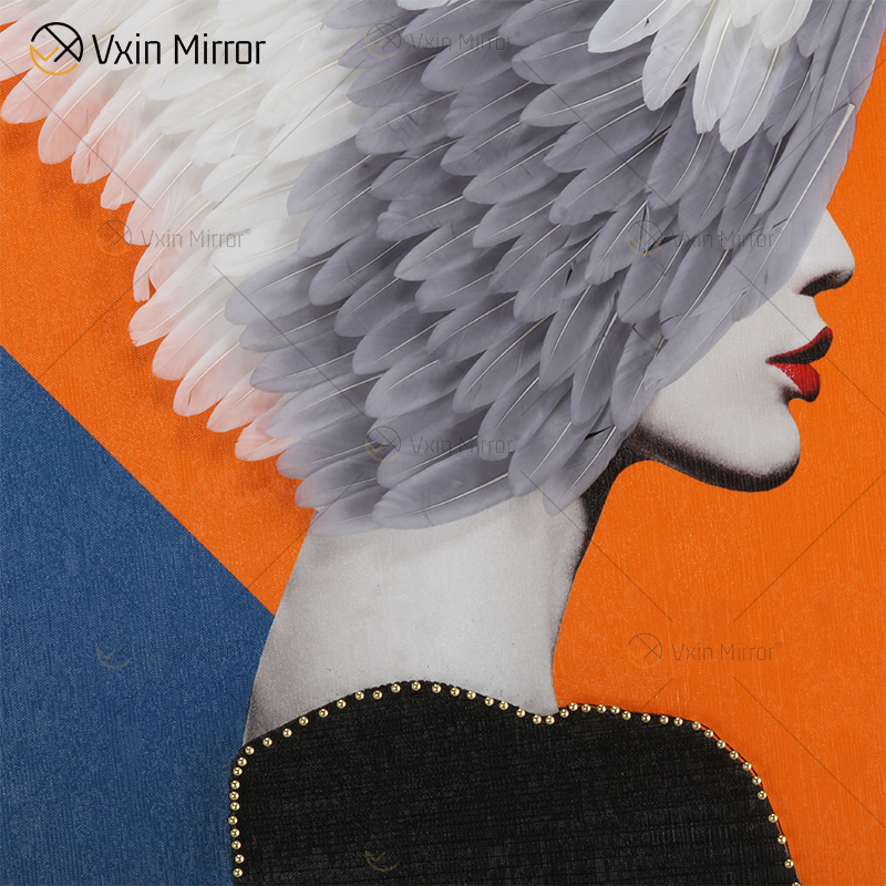 Penas Mulher Abstrato Pintura em Tela Wall Art WXPP-75 Impressão Poster Imagem Pintura Decorativa Sala de Estar Decoração de Casa