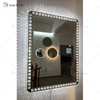 WXDL-119 3 cores luz frontal interruptor de alimentação à prova d'água prata branco moldura de cristal de alumínio 4mm espelho de proteção ambiental