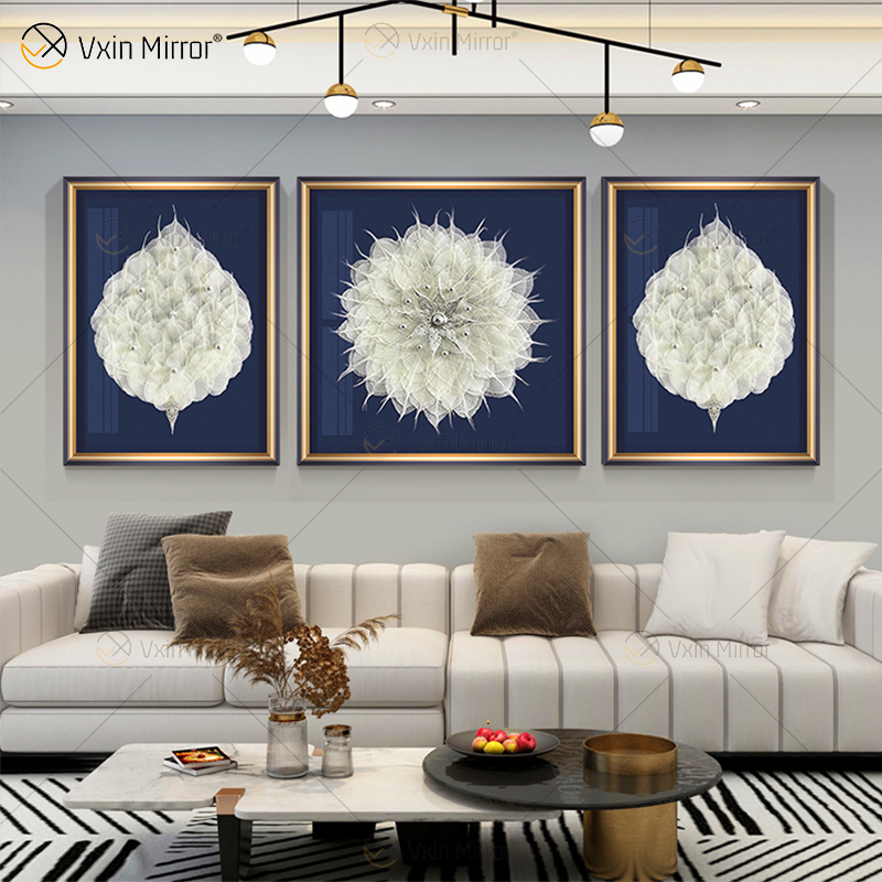 A mais nova pintura de folhas reais Vxin WXPA-028 para decoração de casa, arte de parede, quadro pendurado para sala de estar à venda