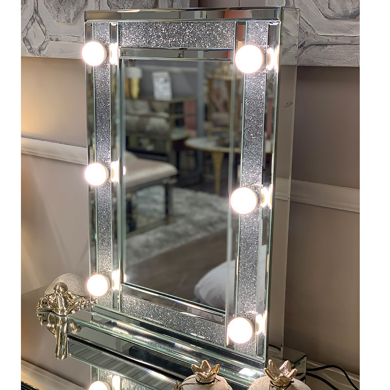 Estilos de penteadeira venezianos VXin WXDL-103 Sparkle Hollywood Espelho Conjunto de penteadeira com lâmpadas de 3 cores