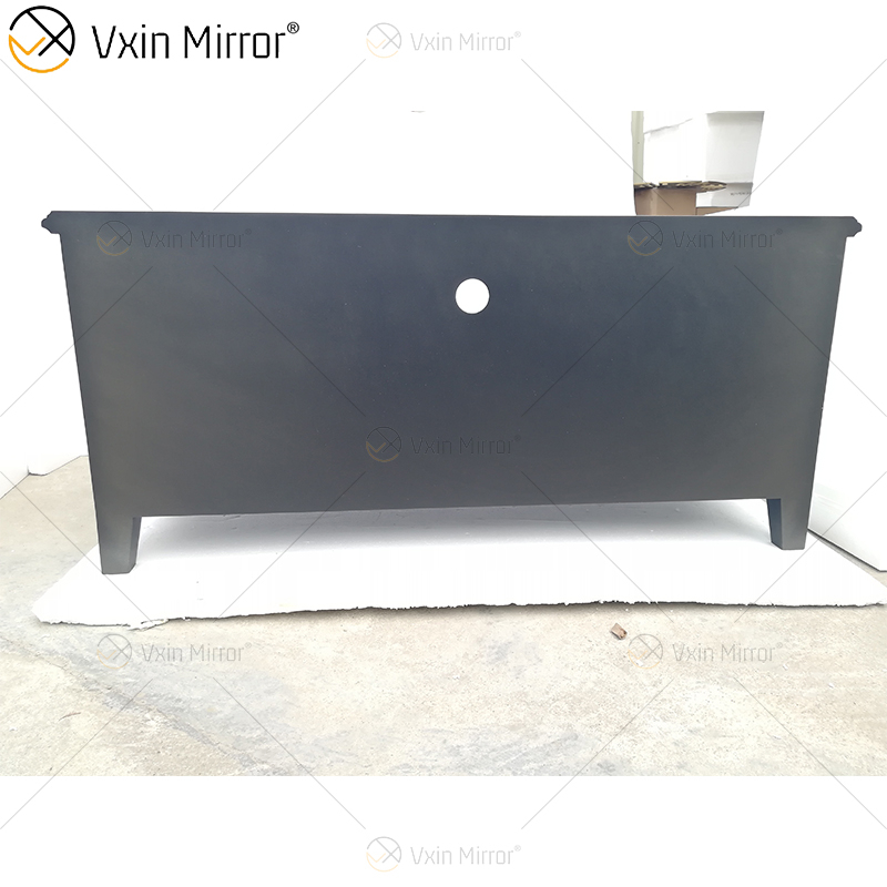 Móveis ornamentados de Berlim WXF-680 Anti Champagne Gold Armário de TV com 2 gavetas e portas