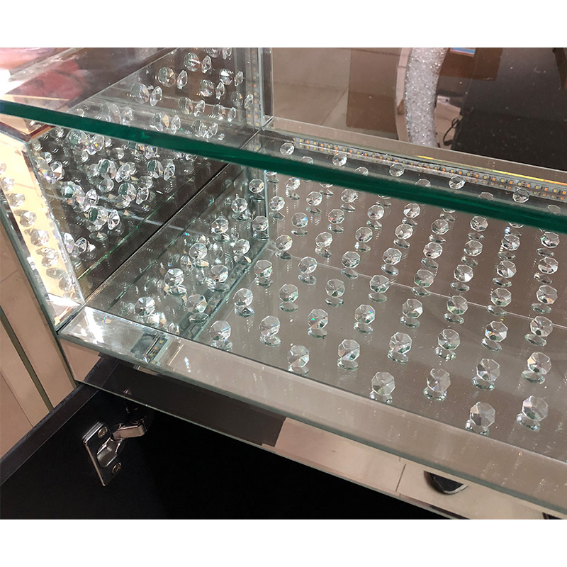 Design de LED WXF-2124 Miçangas Octogonais Espelho de Maquiagem Moda Gabinete Combinar Espelho de LED Plugue Personalizado