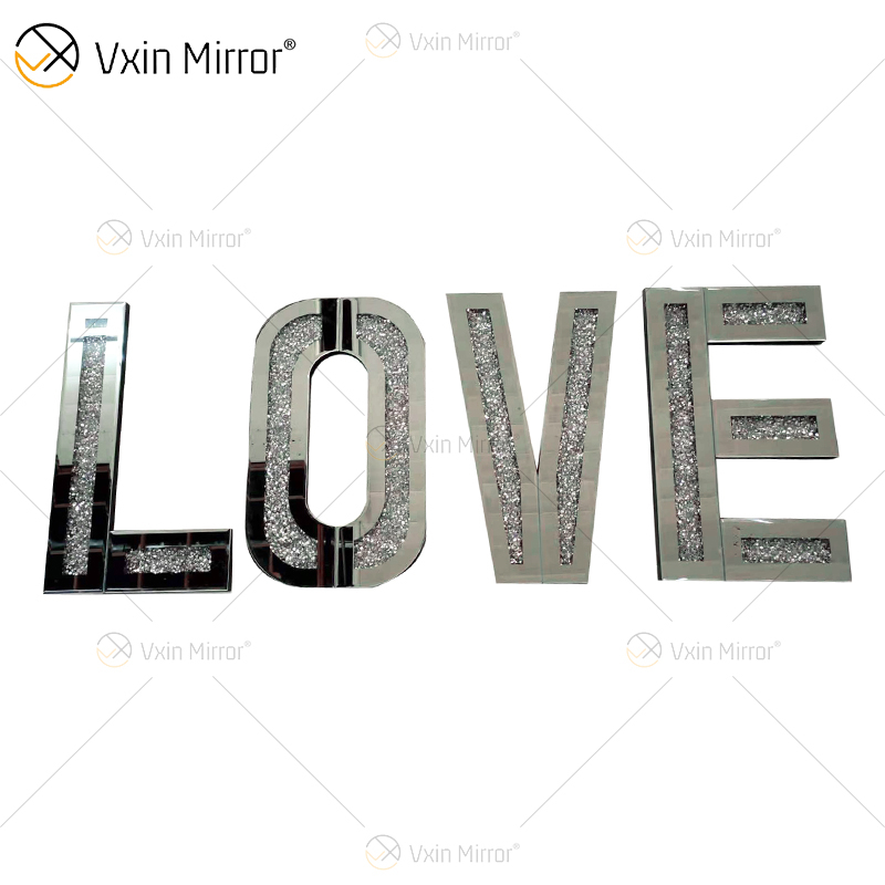 AMOR E CASA E MÃE E SEXY Doce e adorável decoração de casa Espelhos Morden Wall Decoração Diamante