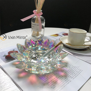 Cigarros Charutos Lótus Crystal Hotel Design Cinzeiro de Vidro Feito à Mão para Mesas de Café