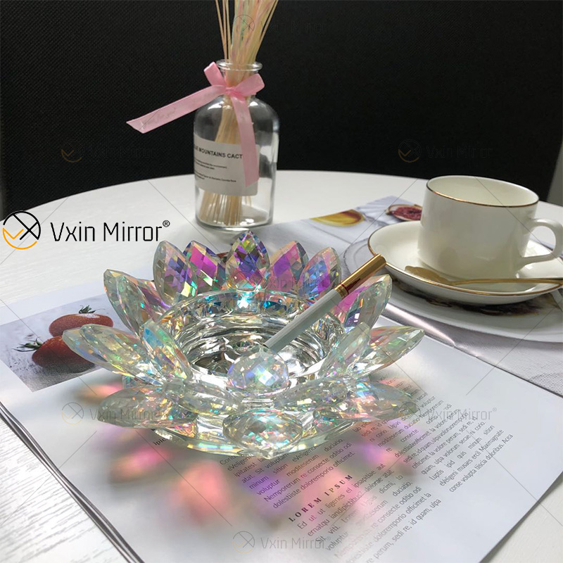 Cigarros Charutos Lótus Crystal Hotel Design Cinzeiro de Vidro Feito à Mão para Mesas de Café