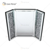 Novo Design WXM-1790-1 Decoração de Parede Prata Mesa de Diamante Triturado Coluna Espelhada