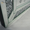 Pacote anti-queda WXC-001 Relógio espelhado de parede com diamante em prata moderna