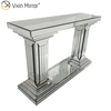 Venda imperdível de fábrica antiga moderna mesa de corredor WXF-082 cristal prata espelho espelho estreito mesa console