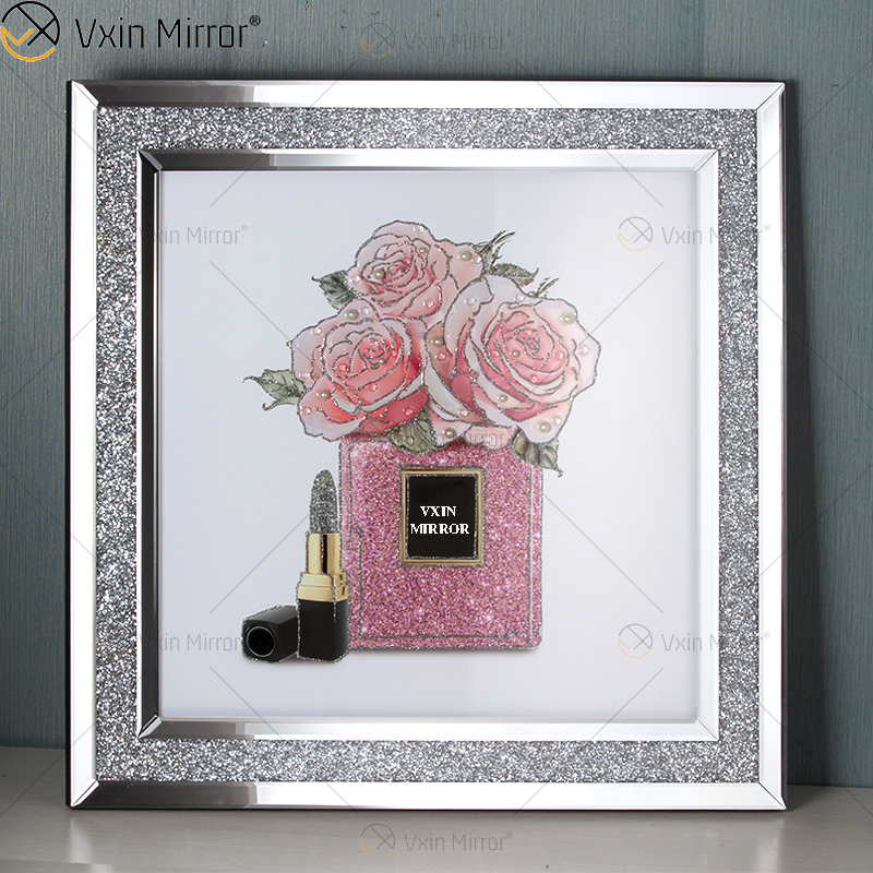 Incrível qualidade Vxin pérola diamante metal parede arte decoração decoração de casa luxo sala de estar emoldurada para casa conjunto para venda