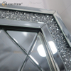Retângulo veneziano diamante cristal espelhado parede arte decoração de casa corredor para sala de estar sofás WXM-502