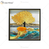 O mais novo Vxin WXPA-024 3D Abstrato Metal Parede Arte Decoração Decoração de Casa Luxo Sala de Estar Emoldurada para Casa Conjunto para Venda