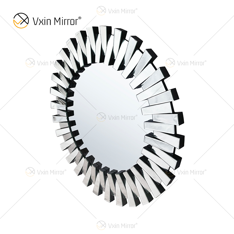 Barato WXM-1021 Espelho 3D Adesivos de Parede Design Especial Vidro Prata Sala Decoração Quarto Espelho de Parede