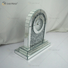 Novo design de fábrica WXMC-056 diamante britado espelho prata relógio de mesa retangular