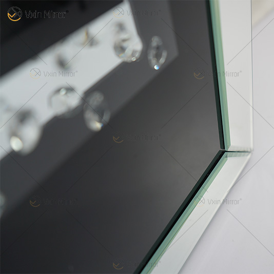 VXin WXMA-23 Decoração de Casa Moldura de Vidro Espelhada AMOR Arte de Parede Cristal Pintura de Porcelana Espelho Arte de Parede