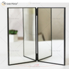 Nova decoração de parede exclusiva com moldura de metal espelhos de parede dupla face luxo simples e elegante espelho de parede