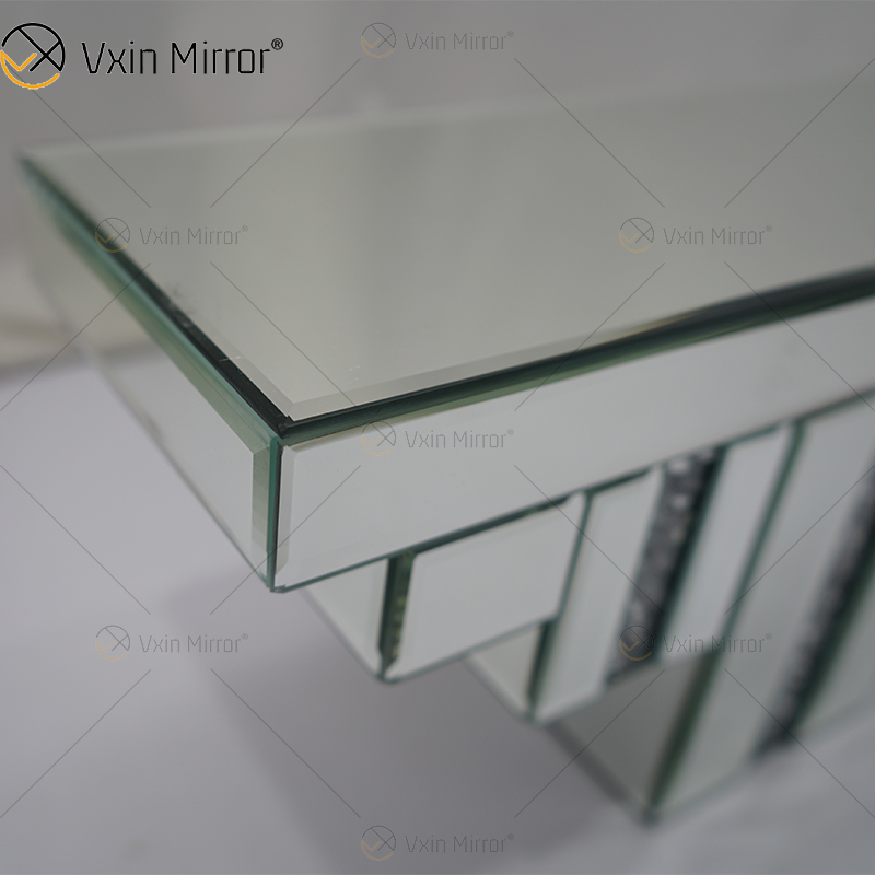 Vxin Factory Supply WXS-007-2 Prata Decoração de Parede Prateada Vidro Prata e Espelho de Cristal Prateleira de Parede para Parede