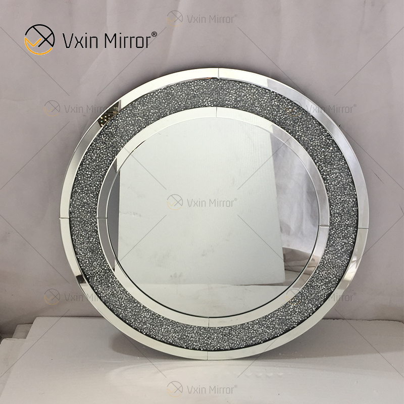 Atacado Móveis para Casa Mesa Console Com Espelho Moderno Cristal Esmagado Diamante Mesas Console