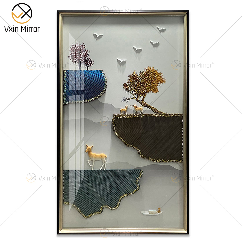 Moderno Minimalismo Branco Azul Pena Pintura Fotos Abstrato Luxo Rodada Lona Pôsteres Impressões Arte Nórdica de Parede Sala de Estar