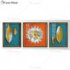 O mais novo Vxin WXPP-39 3D Abstract Wall Art Metal Wall Art Decor Home Decor Luxo Sala de Estar Emoldurada para Casa Conjunto para Venda
