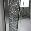 Espelho de parede retangular com design quente Vxin WXM-1761 decoração de parede diamante esmagado prata