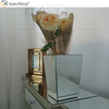 Vxin Espelho WXMV-034 Vaso Espelho Cristal Prata Vidro Decorativo Flor Elegante para Decoração de Casa Não Pode Reter Água