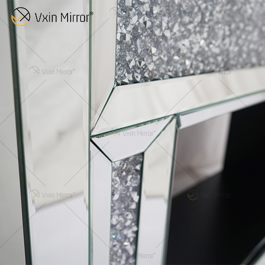 Lareira Flutuante Sparkle Crystal Mirrore WXWF-1106 com inserções em Hot Sell