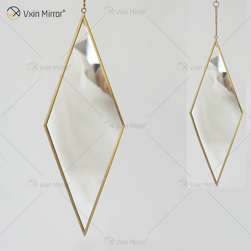 Golden Vxin Decoração de Parede Exclusivo Moldura de Metal Dourada Espelhos Decorativos Luxo Simples e Elegante Espelho de Parede