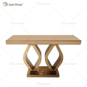 Mesa de console de espelho para móveis simples geométrico prismático moderno WXF-129