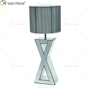 Lâmpada de espelho de prata moderna WXTL-004 com abajur para diamante esmagado