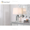 Lâmpada de espelho de mesa Vxin WXTL-142 cristal prata elegante LED 3 cores luz LED para quarto