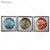 Vxin WXPA-010 Grânulos Criativos Botões Pintados para Decoração de Casa Arte de Parede Metal Pendurado Quadro para Sala de Estar à Venda