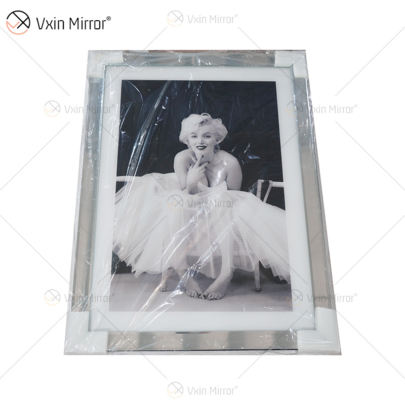 VXin WXPP-19 Decoração de Casa Moldura de Vidro Espelhada Retrato de Deusa Arte de Parede Pintura de Porcelana de Cristal Arte de Parede Espelho