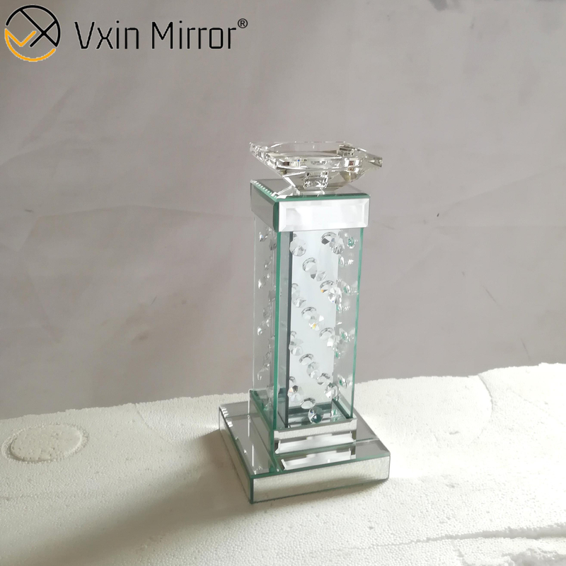 Suporte de vela espelhado de cristal Vxin WXCH-05