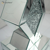 Barato Novo Design Vxin WXF-115-1 Decoração de Casa Mesa Lateral de Diamante Triturado Espelho Prata Móveis Mesa Lateral