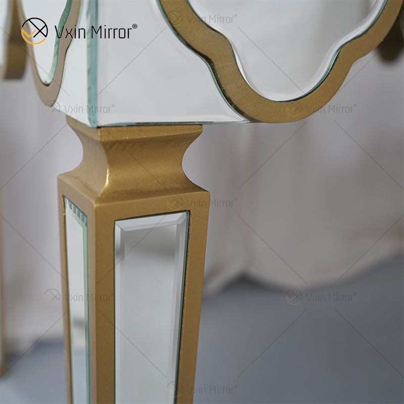 Mesa de centro de suprimentos Facoty Luxo WXF-668 Mesa de centro espelhada caseira de ouro puro