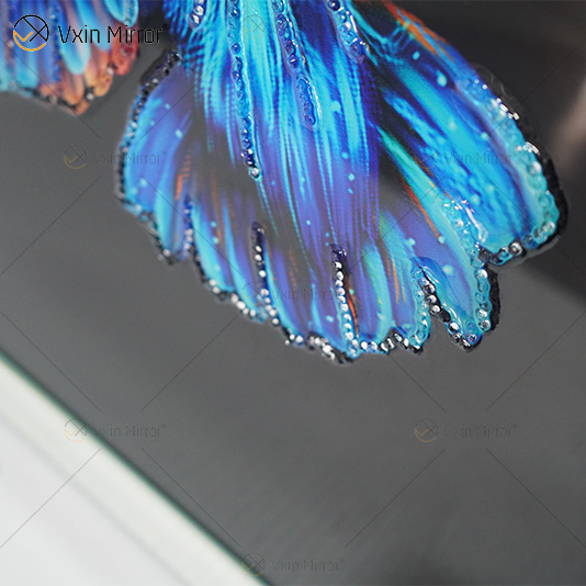 Vxin WXMA-54 Cristal Porcelana Pintura Resina Moldura Coberta Espelho Decorativo Arte de Parede