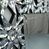 Manufactory atacado elegante WXM-1095 decoração moderna casa prata cristal decorativo espelho de parede