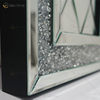 Retângulo veneziano diamante cristal espelhado parede arte decoração de casa corredor para sala de estar sofás WXM-502