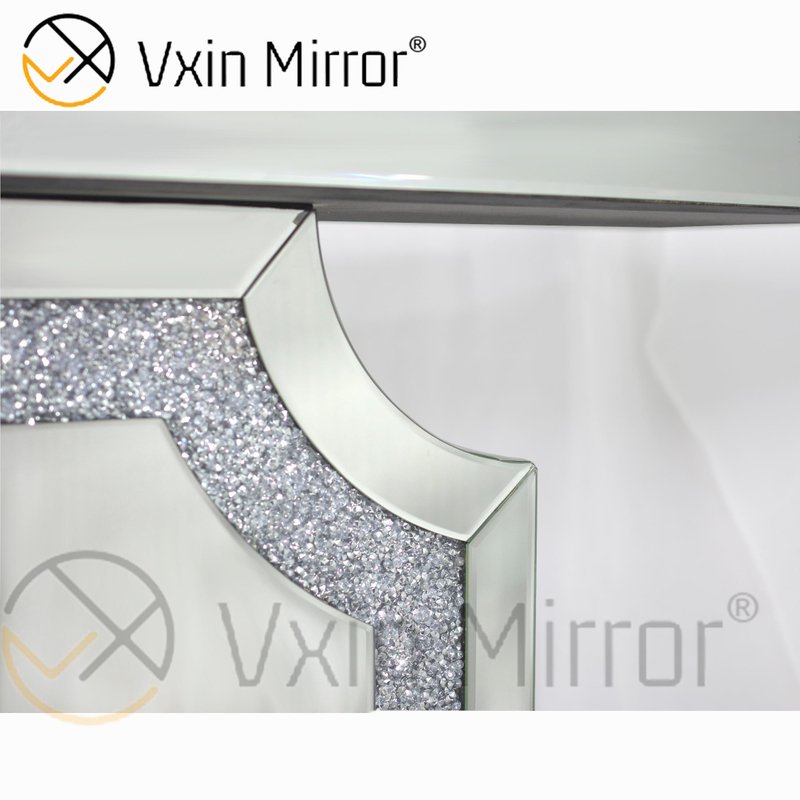 Mesas de console baratas WXF-013 estilo moderno 2022 prata cristal diamante mesas console