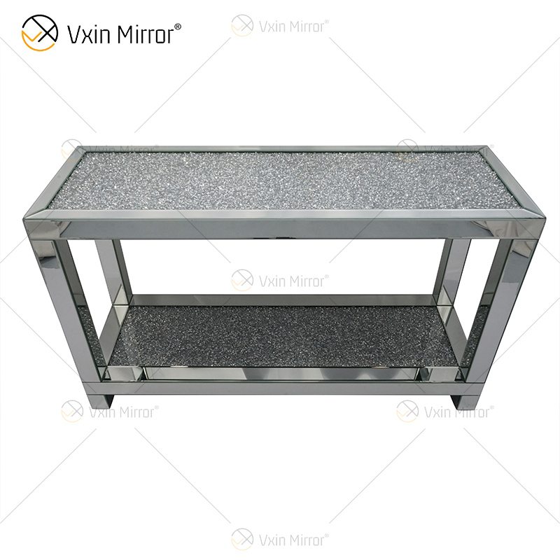 Móveis Espelhados Vxin WXF-117-2 Mesa Console Moderna Elegante Diamante Cru